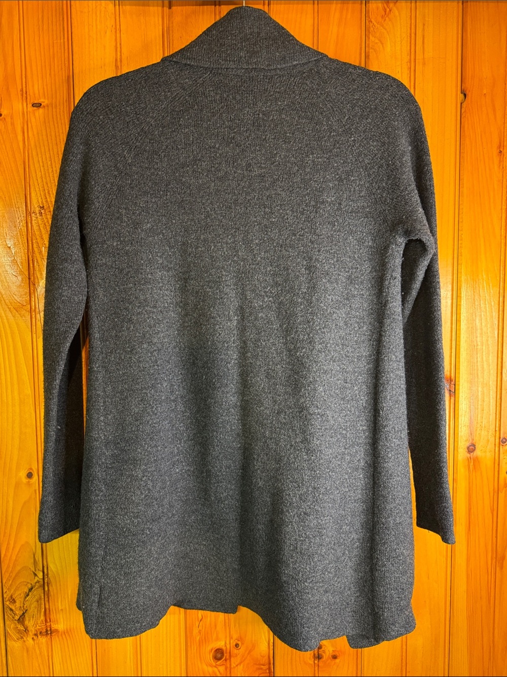 Theory Charcoal Gray Draped Open Cardigan - Picture 10 of 10